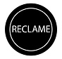 Sticker RECLAME - Zwart - 28mm rond - 500/rol
