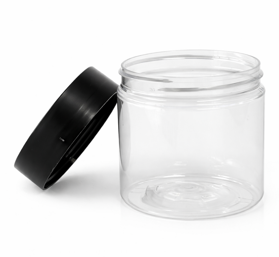 PET potten 250 ml incl. deksels