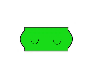 SATO etiketten 26x12 Groen met U stanzing - 1ds á 36 rol