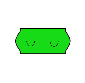 SATO etiketten 26x12 Groen met U stanzing - 1ds á 36 rol