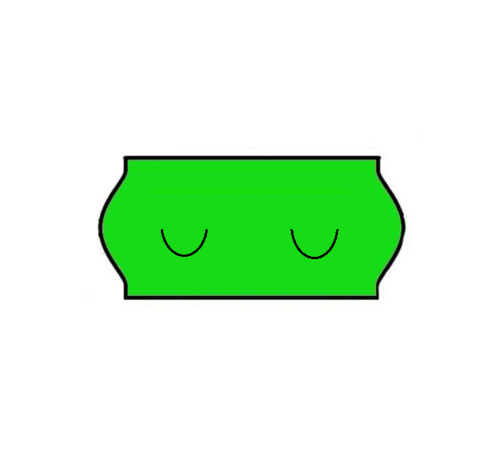 SATO etiketten 26x12 Groen met U stanzing - 1ds á 36 rol