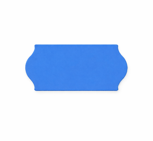 Prijsetiket 26x12 Blauw Permanent