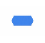 Prijsetiket 26x12 Blauw Permanent