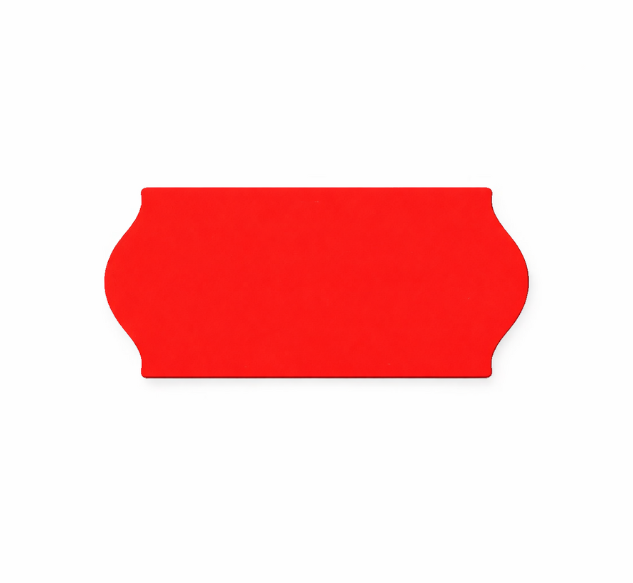 prijsetiketten 26x12 fluor rood - 36 rollen