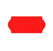 Prijstangetiketten 26x12 rood Universeel - 36 rollen