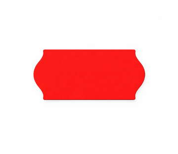 Prijstangetiketten 26x12 rood Universeel - 36 rollen