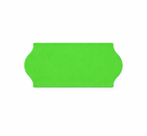 Open prijsetiketten 22x12 fluor groen - 42 rollen