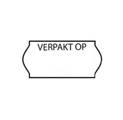 METO Etiketten 'verpakt op' 26x12 -  36rol/doos -