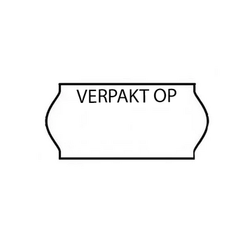 Contact Etiketten 'verpakt op' 25x12/26x12 -  36rol/doos -