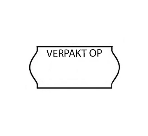 Contact Etiketten 'verpakt op'  25x12/26x12 -  36rol/doos -