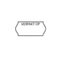Etiketten 'verpakt op' 26x12 -  36rol/doos
