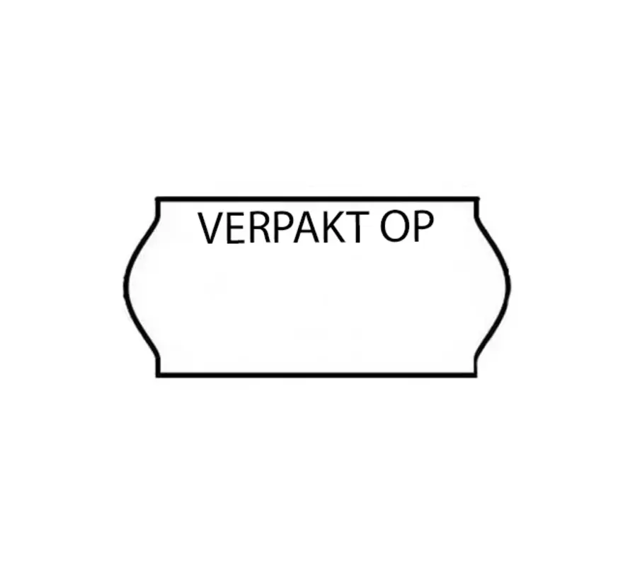 Etiketten 26x12 bedrukt Verpakt op  36 rol