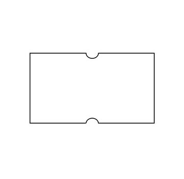 Prijsetiketten 21x12 wit Universeel - 12 rollen