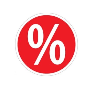 Sticker procentteken rond