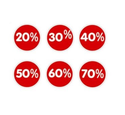 Sticker korting (Groot)