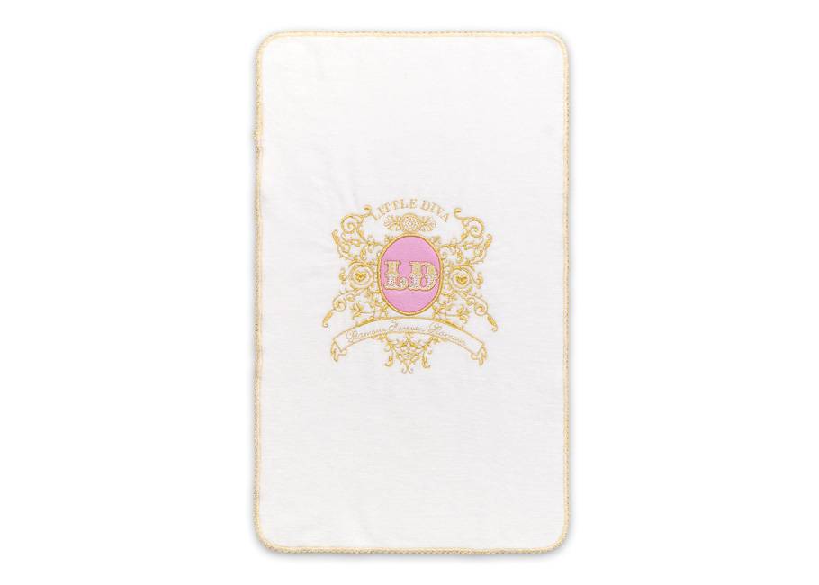 washandje Little Diva Shiny Flirt Bath Textile White