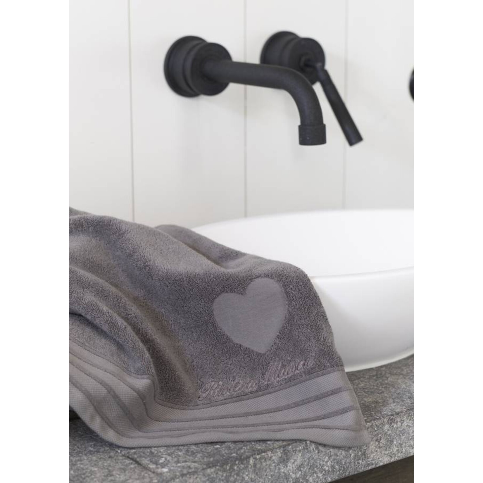 Rivièra Maison strandlaken Rivièra Maison Heart Anthracite