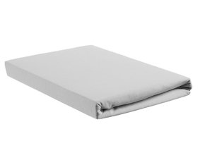 Percale Topper Hoeslaken - Licht Grijs