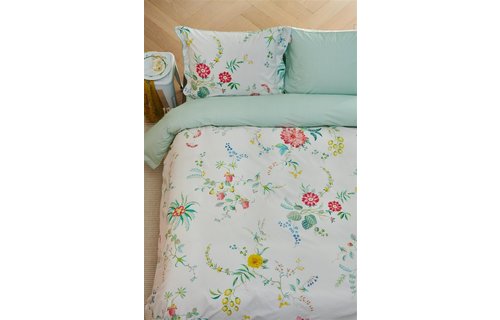 Fleur Grandeur Dekbedovertrek - Wit