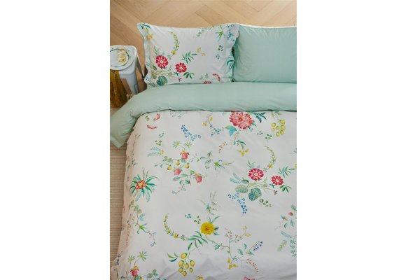 Fleur Grandeur Dekbedovertrek - Wit