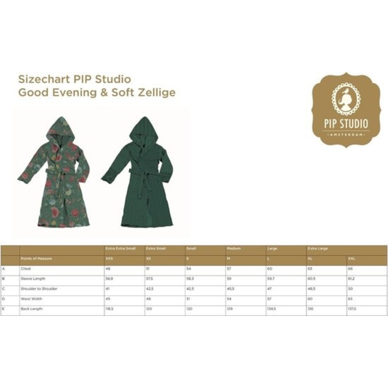 Pip Studio Good Evening Badjas - Groen