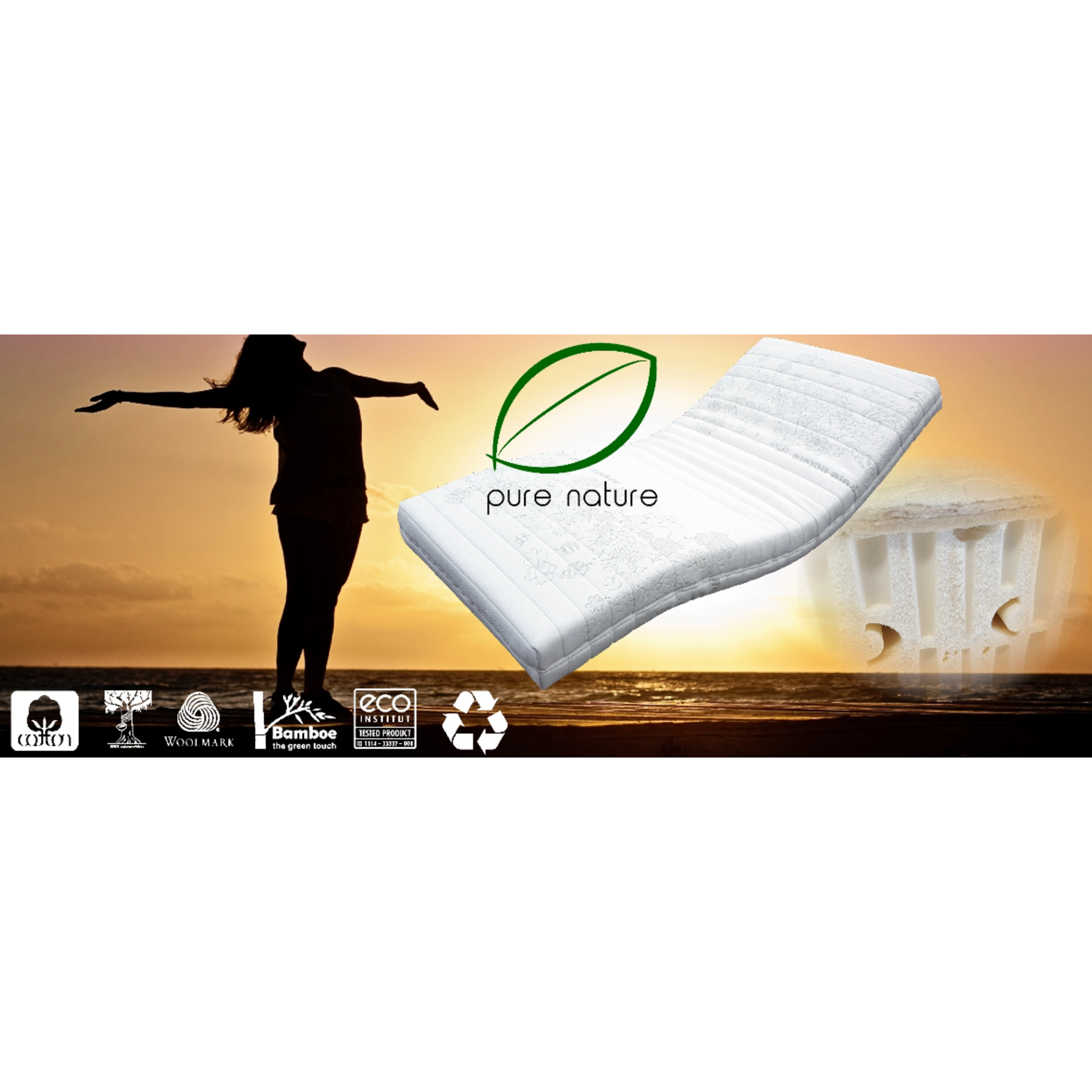 Goedslapen.nl Matras Lima 19 Pure Nature