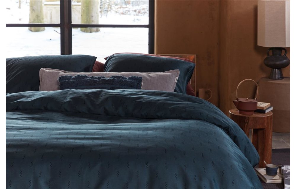 vtwonen Tufted Sierkussen - Donker Blauw