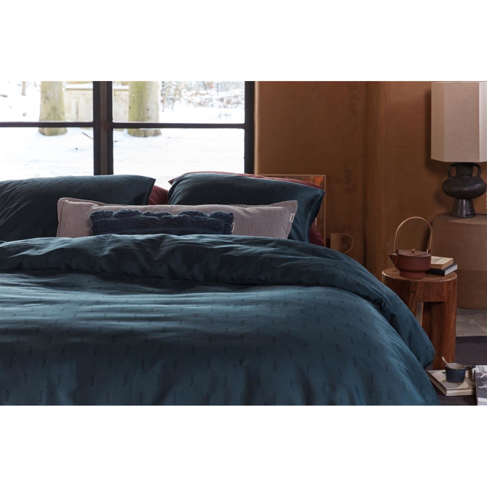 vtwonen vtwonen Tufted Sierkussen - Donker Blauw