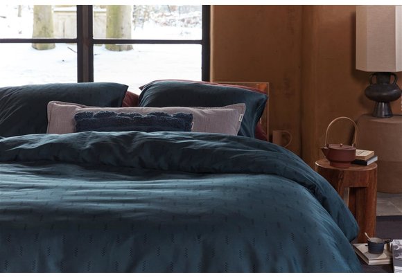 vtwonen Tufted Sierkussen - Donker Blauw