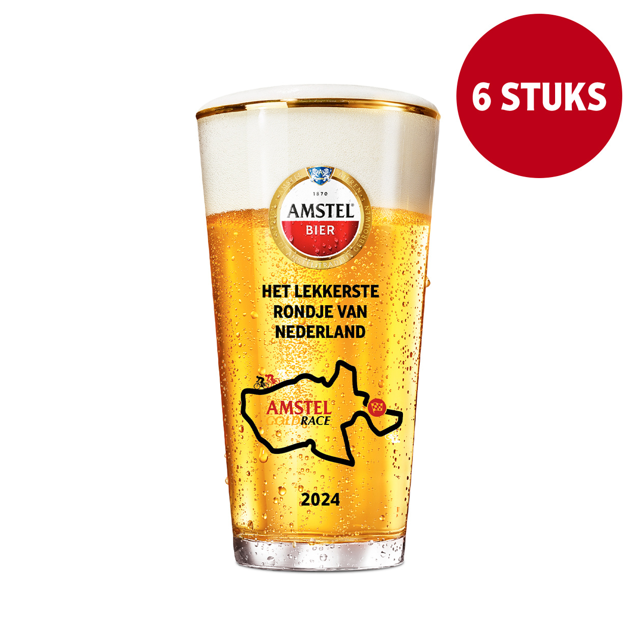 Amstel Gold Race Glas 2024 (6 stuks)