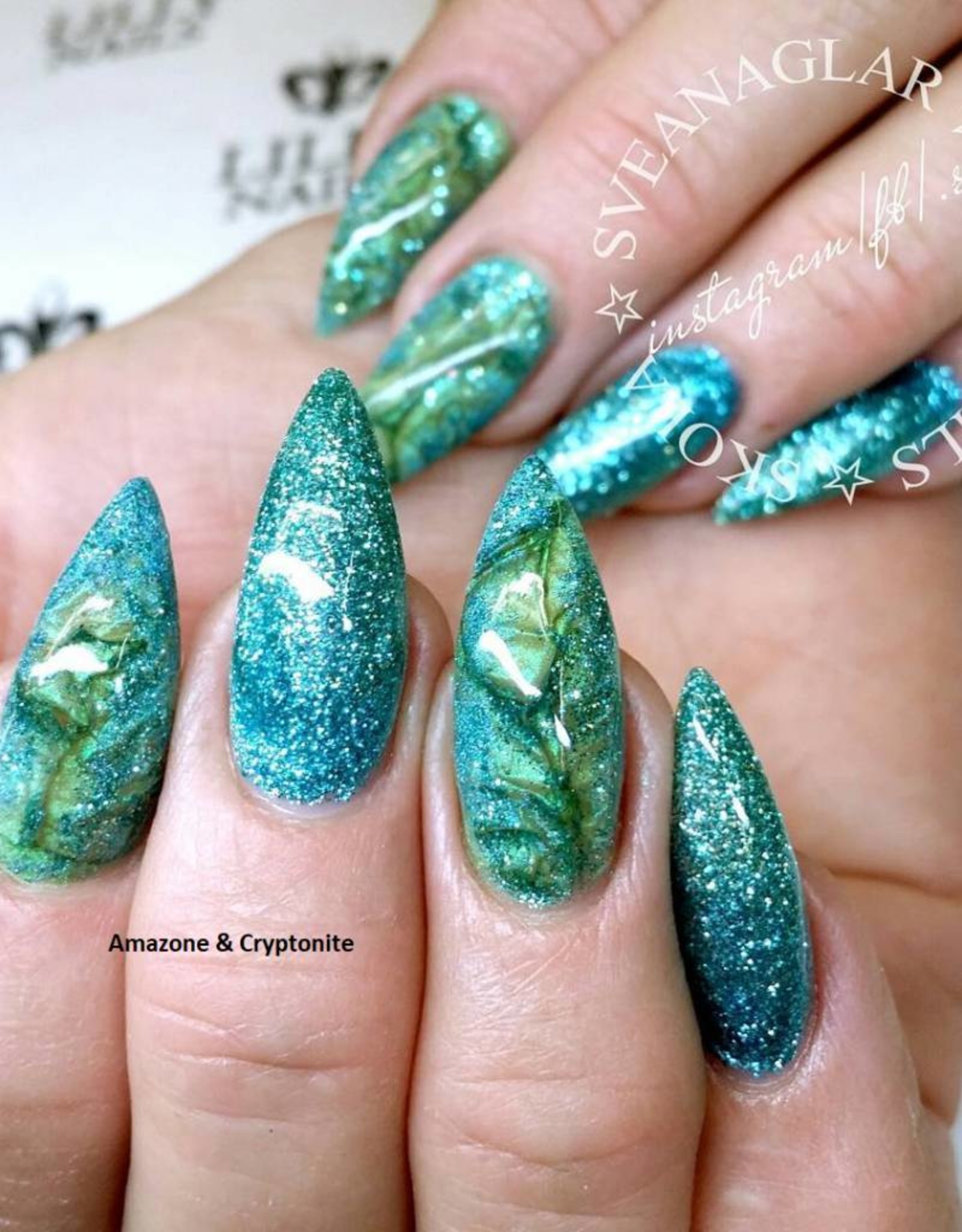 Gel Rock Glitter Jade