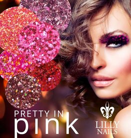 Glitter mix Pretty in Pink Collection 6pcs