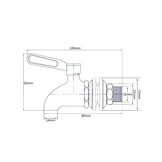 RVS aftapkraantje voor glazen pot