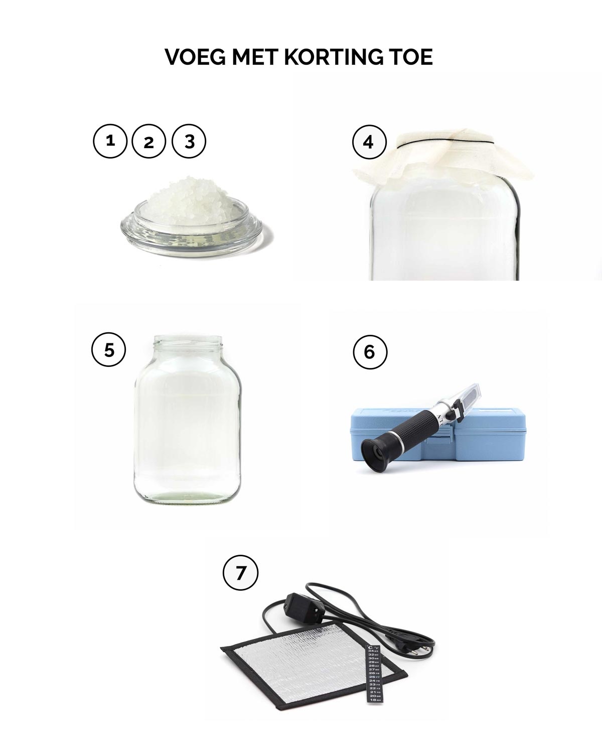 Waterkefir Startpakket Compleet - Let op! Het Startpakket wordt geleverd met 5 gram gedroogde waterkefirkorrels