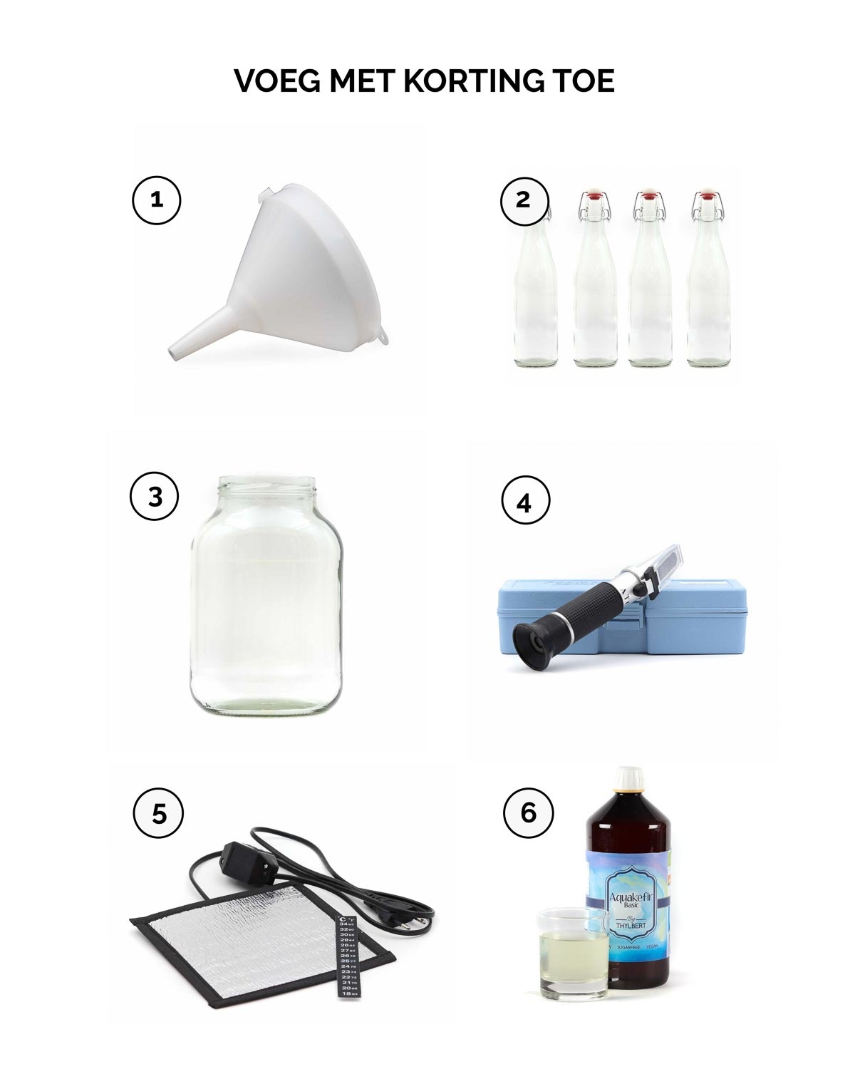 Waterkefir Navulpakket - Let op! Het Navulpakket wordt geleverd met 5 gram gedroogde waterkefirkorrels
