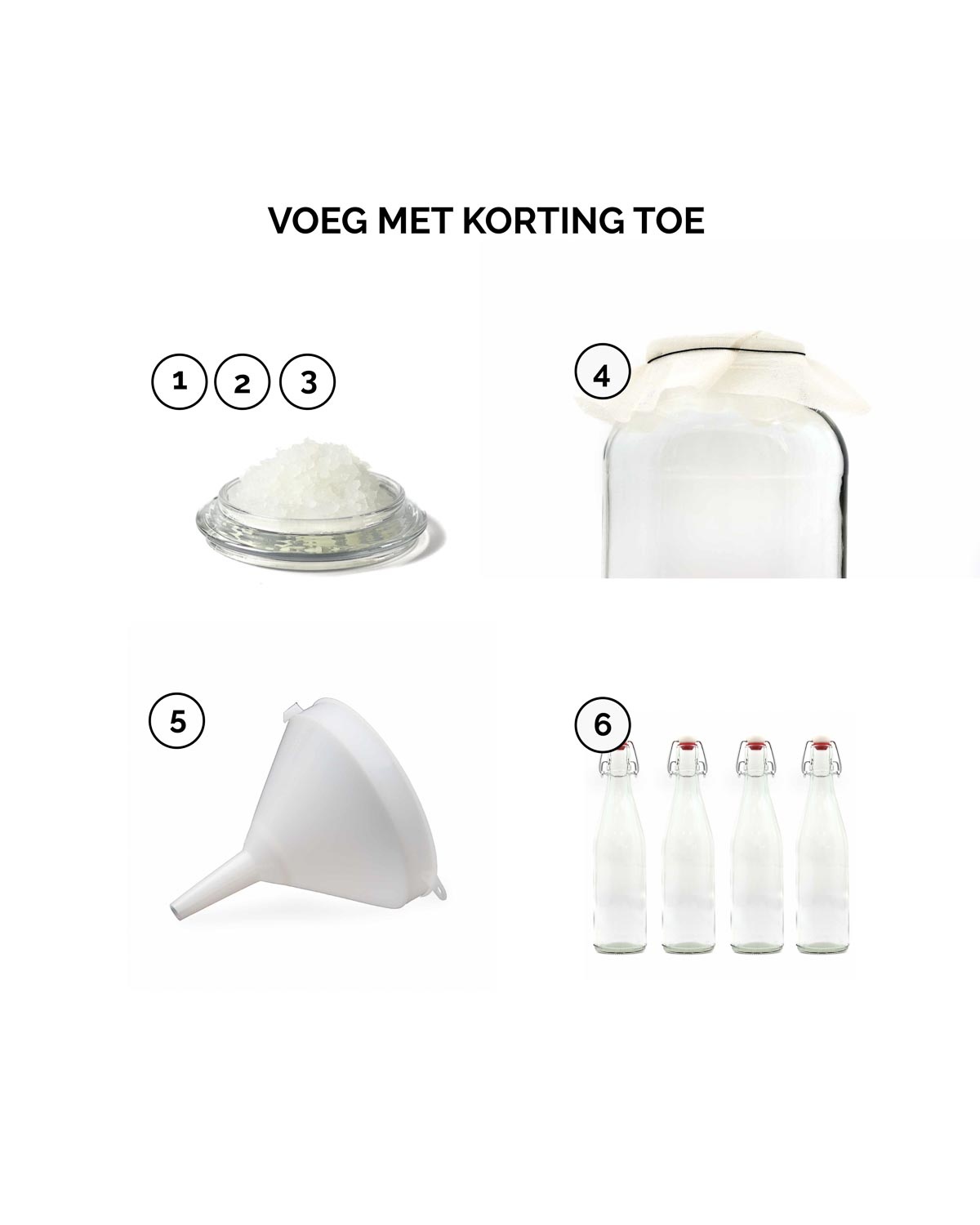 Waterkefir Startpakket Basis - Let op! Het Startpakket wordt geleverd met 5 gram gedroogde waterkefirkorrels