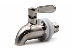 RVS aftapkraantje voor glazen pot