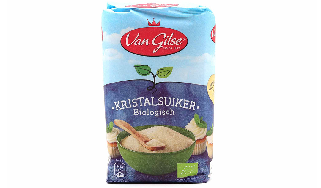 Biologische halfwitte kristalsuiker