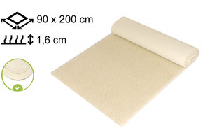 Yogamat Schapenwol 90x200x1,6cm - met bies