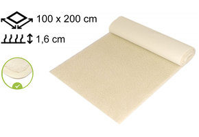 Yogamat Schapenwol 100x200x1,6cm - met bies