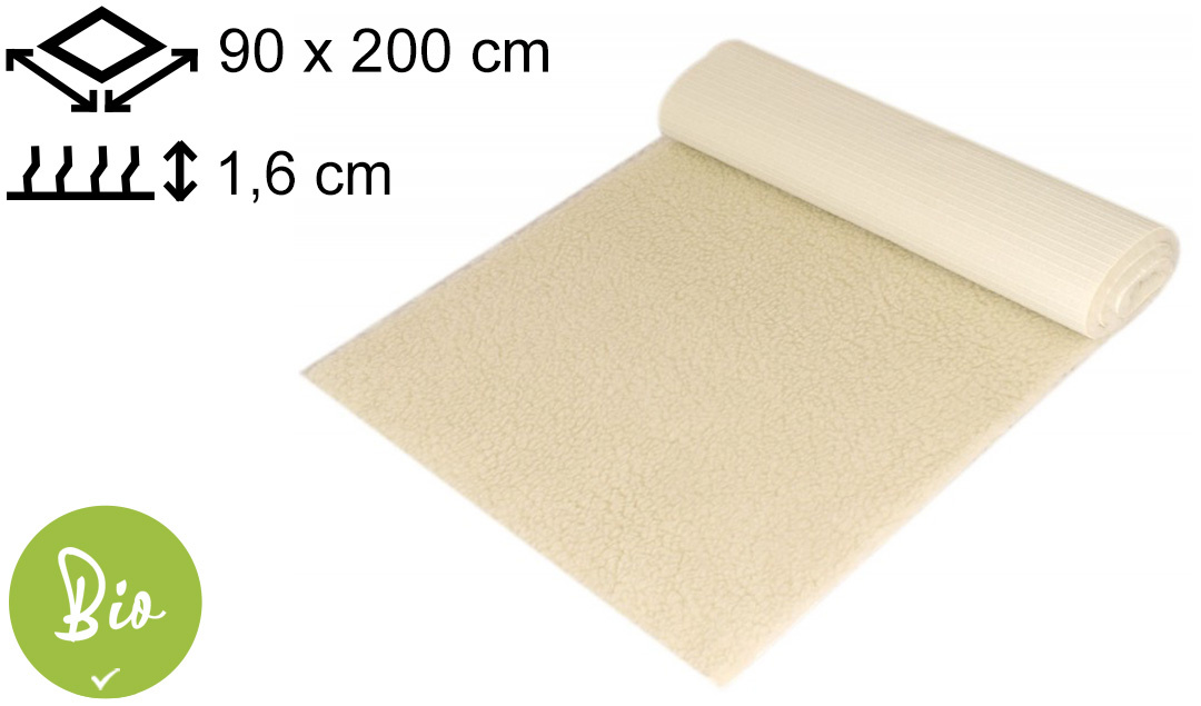 Yogamat Schapenwol BIO 90x200x1,6cm