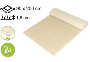 Yogamat Schapenwol BIO 90x200x1,6cm - met bies