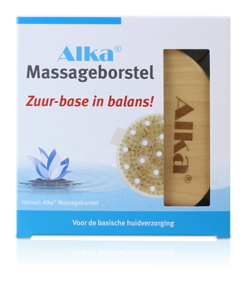 Massageborstel voor droog en nat borstelen
