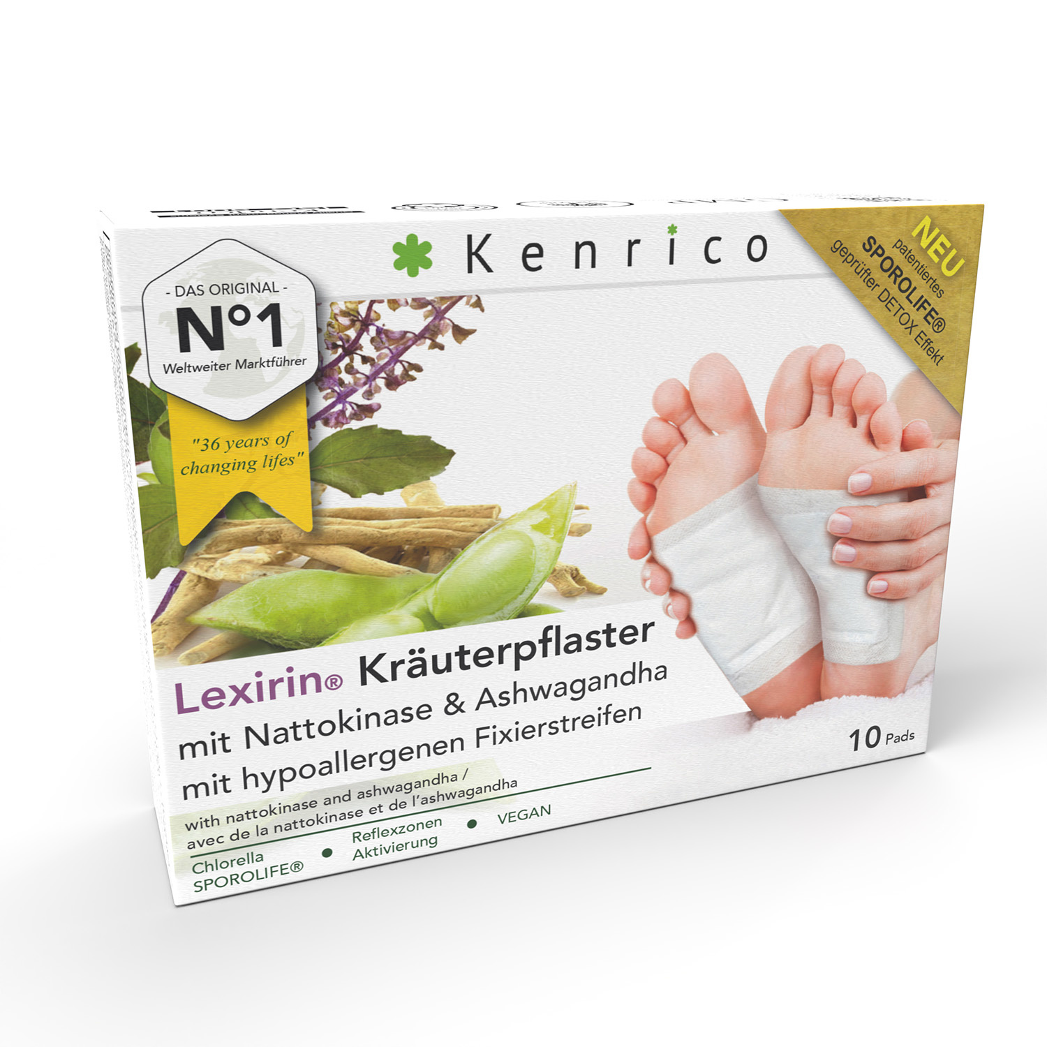 Kenrico Detox Pads Lexirin - met Nattokinase & Ashwagandha