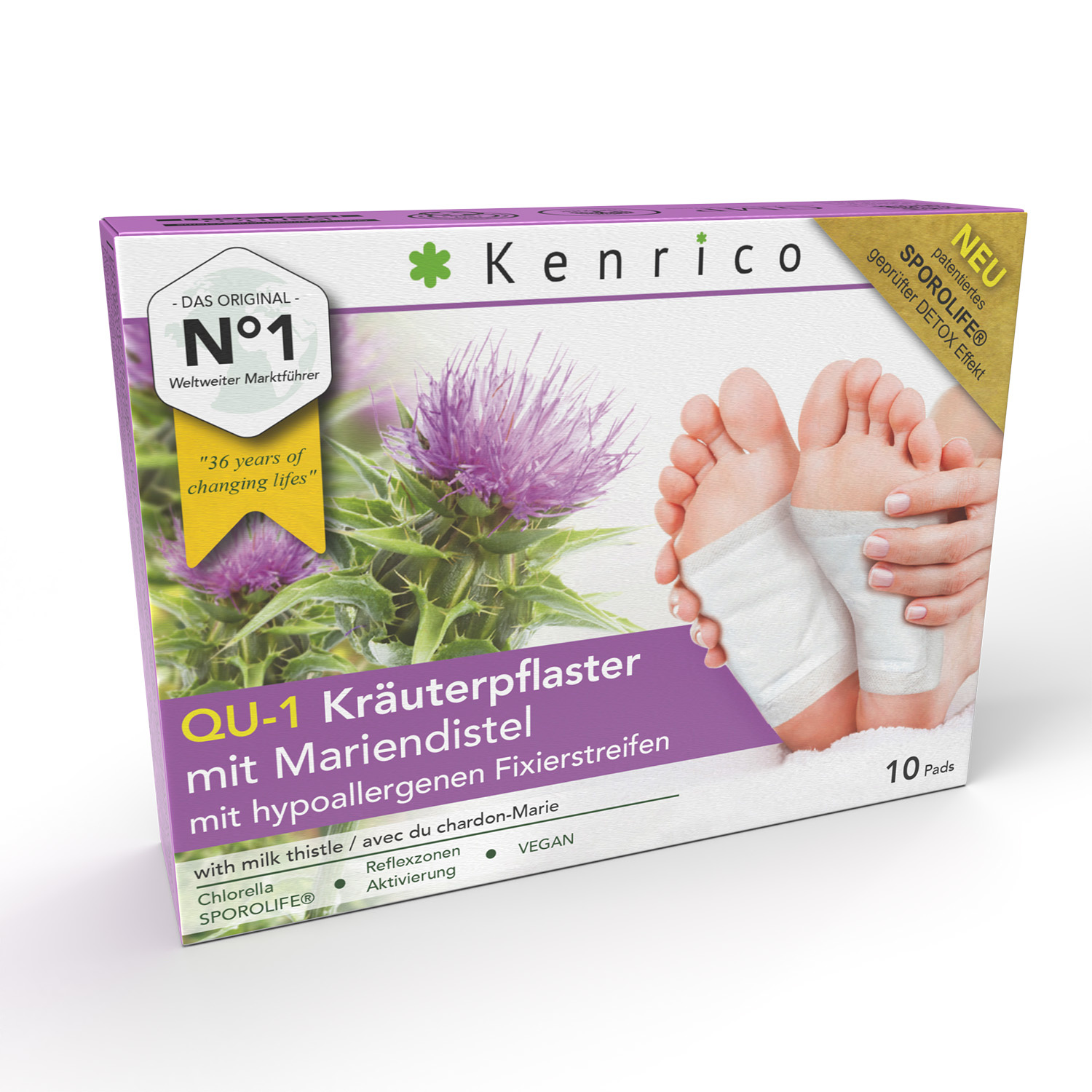 Kenrico Detox Pads - QU-1 met Mariadistel