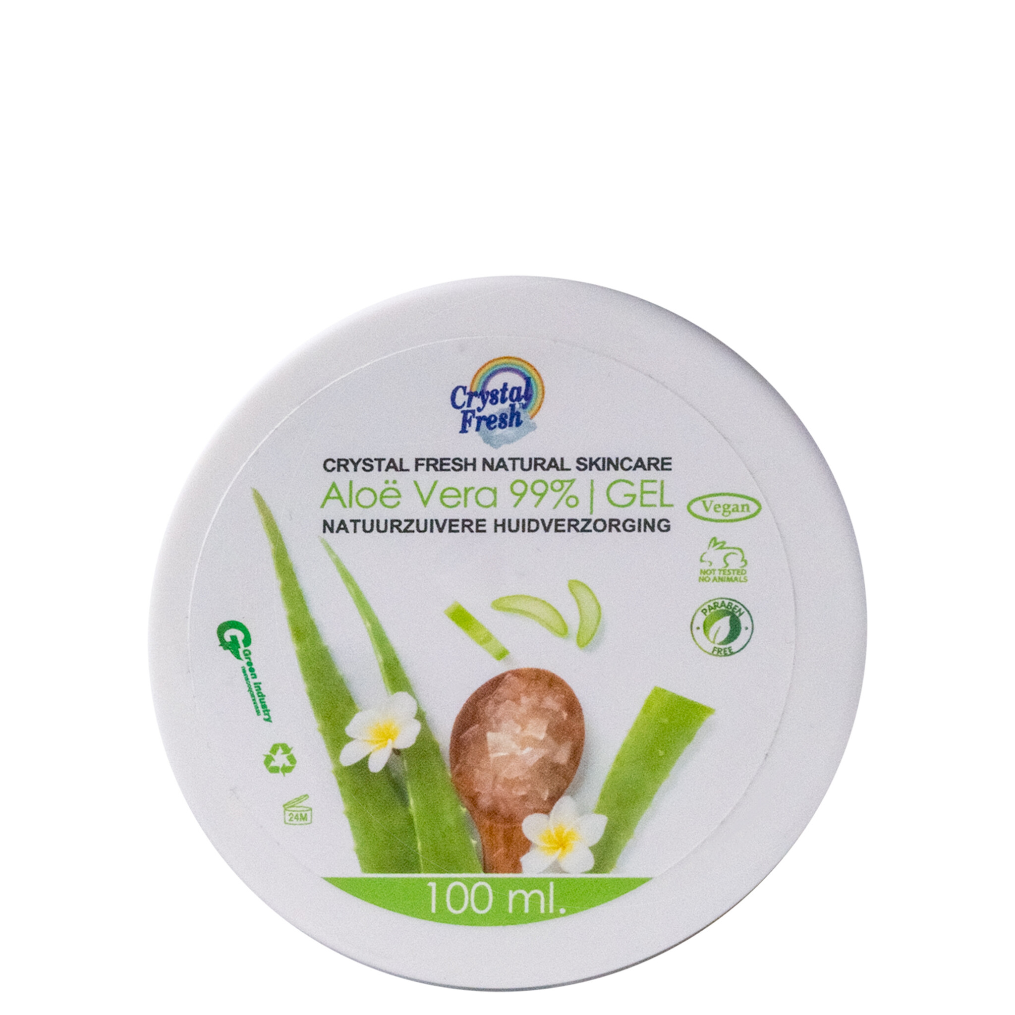 Crystal Fresh Aloë Vera skincare gel (99% puur) 100 gr.