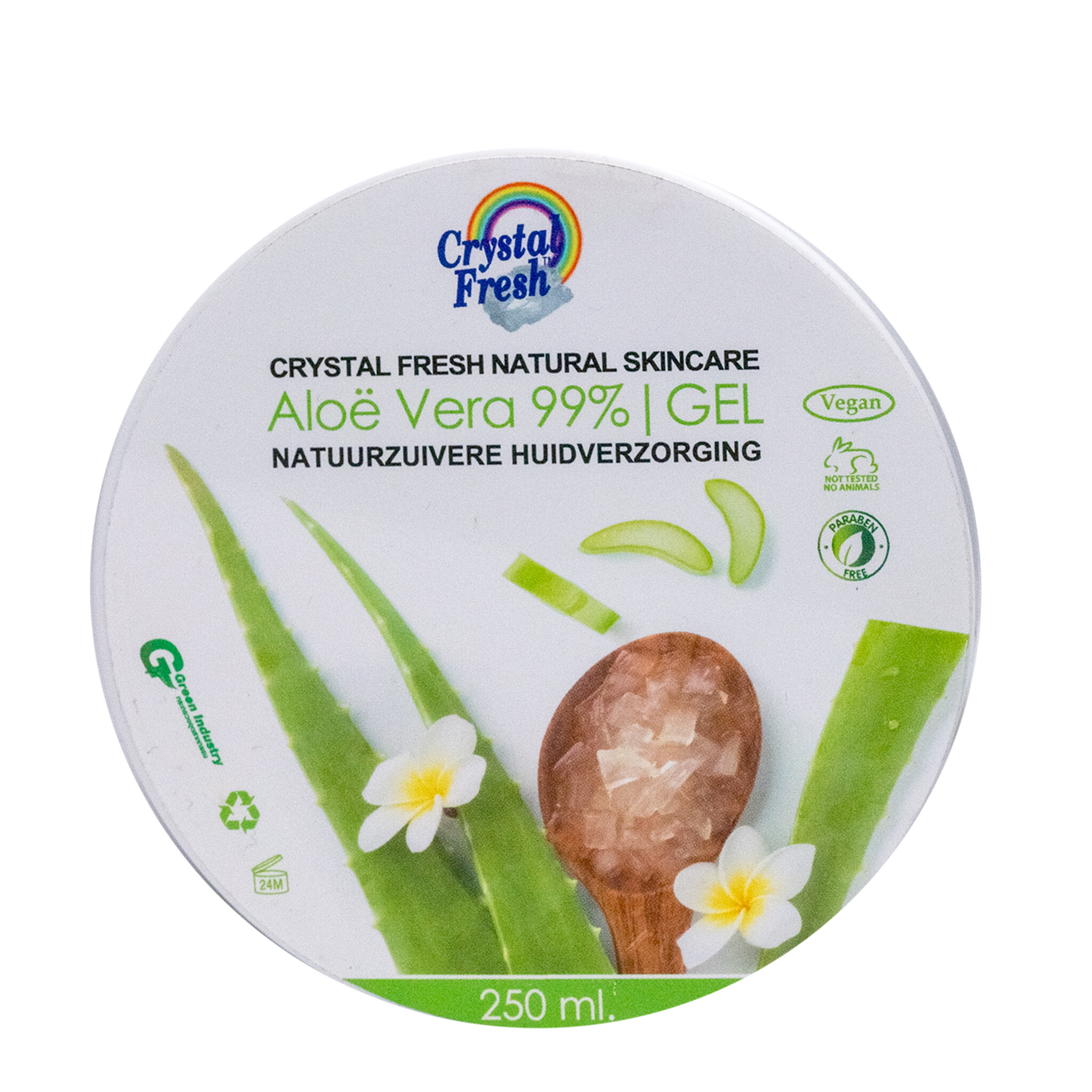 Crystal fresh Aloë Vera verzorgingsgel (99% puur) 250 gr.