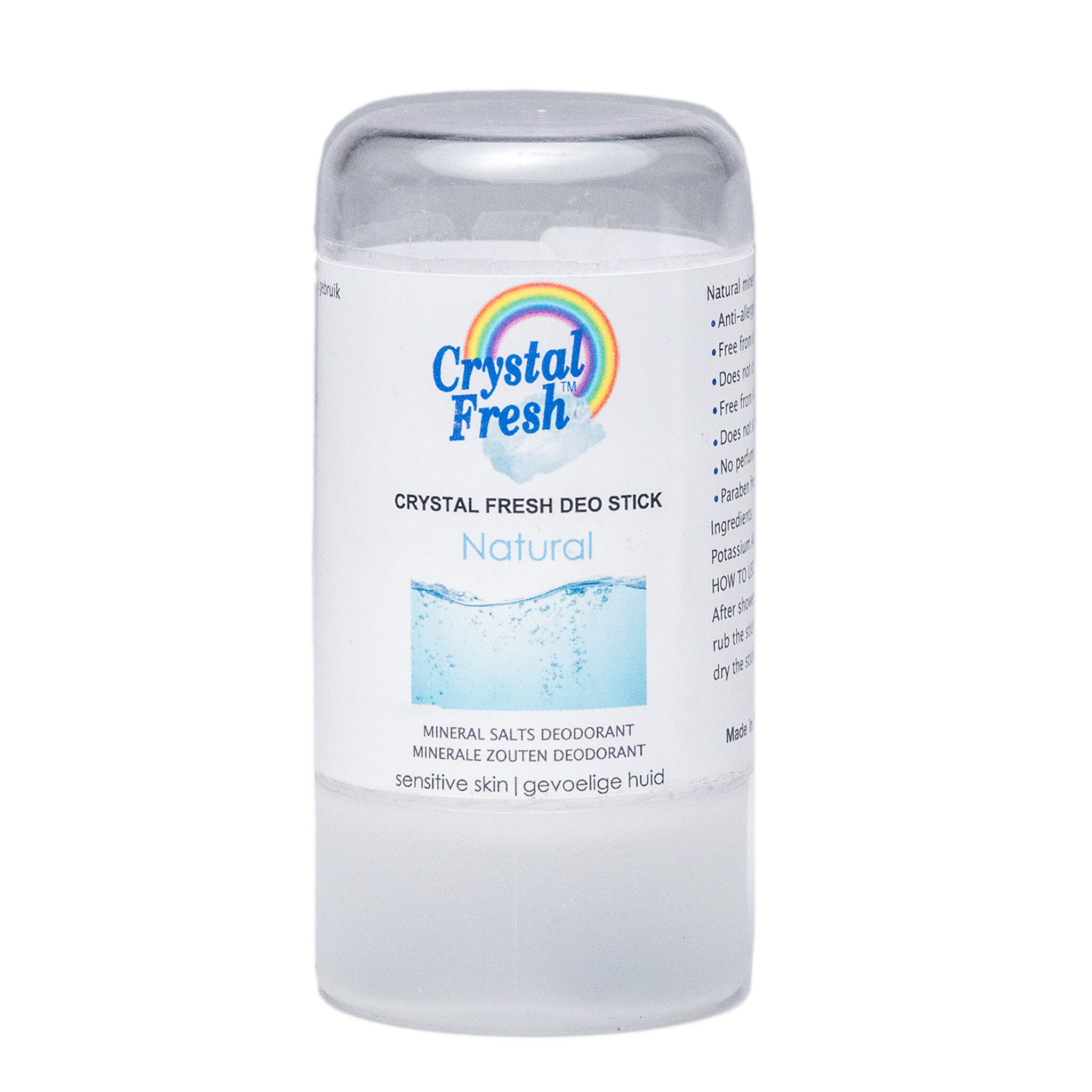 Crystal Fresh dat is een deodorant aluminium vrij