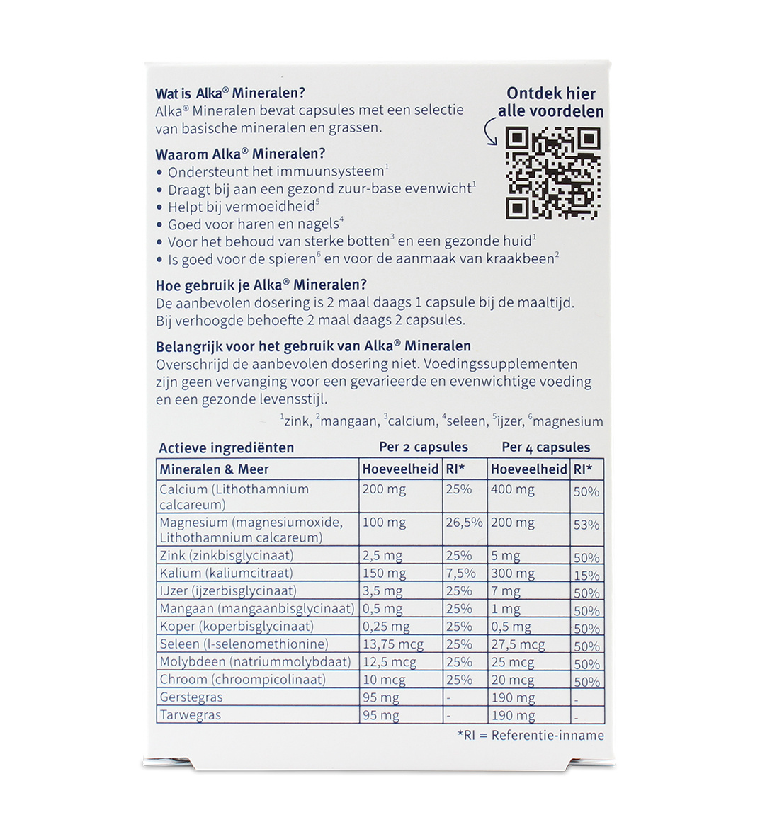 Alka Basische Mineralen Complex - 60 capsules