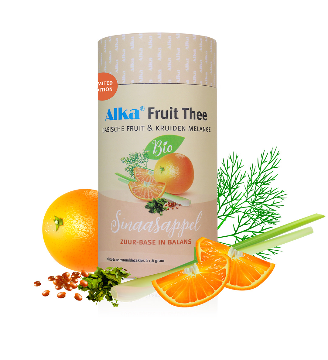 Biologische Basische Fruit thee Sinaasappel - 22 filterzakjes
